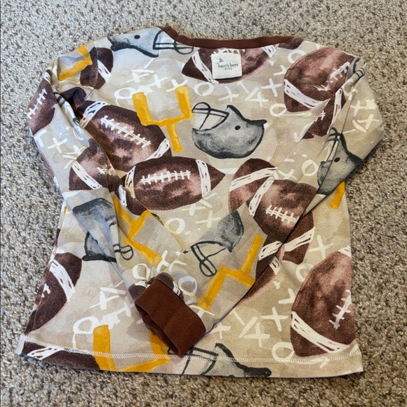 Burt’s Bees Baby 100% Organic Cotton Two Piece Football Pajama Set | cozy | - Picture 3 of 5
